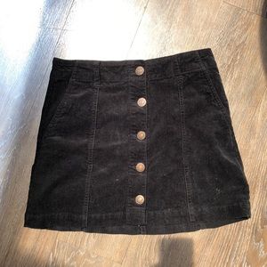 Black corduroy skirt